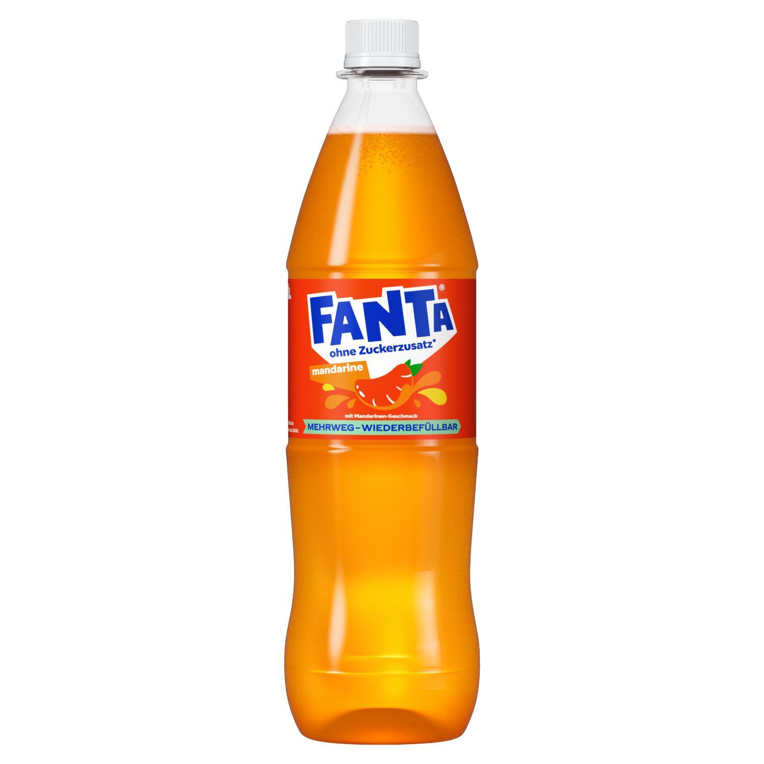 Fanta Mandarine Zero - 12×1,0 L PET im Mehrwegkasten