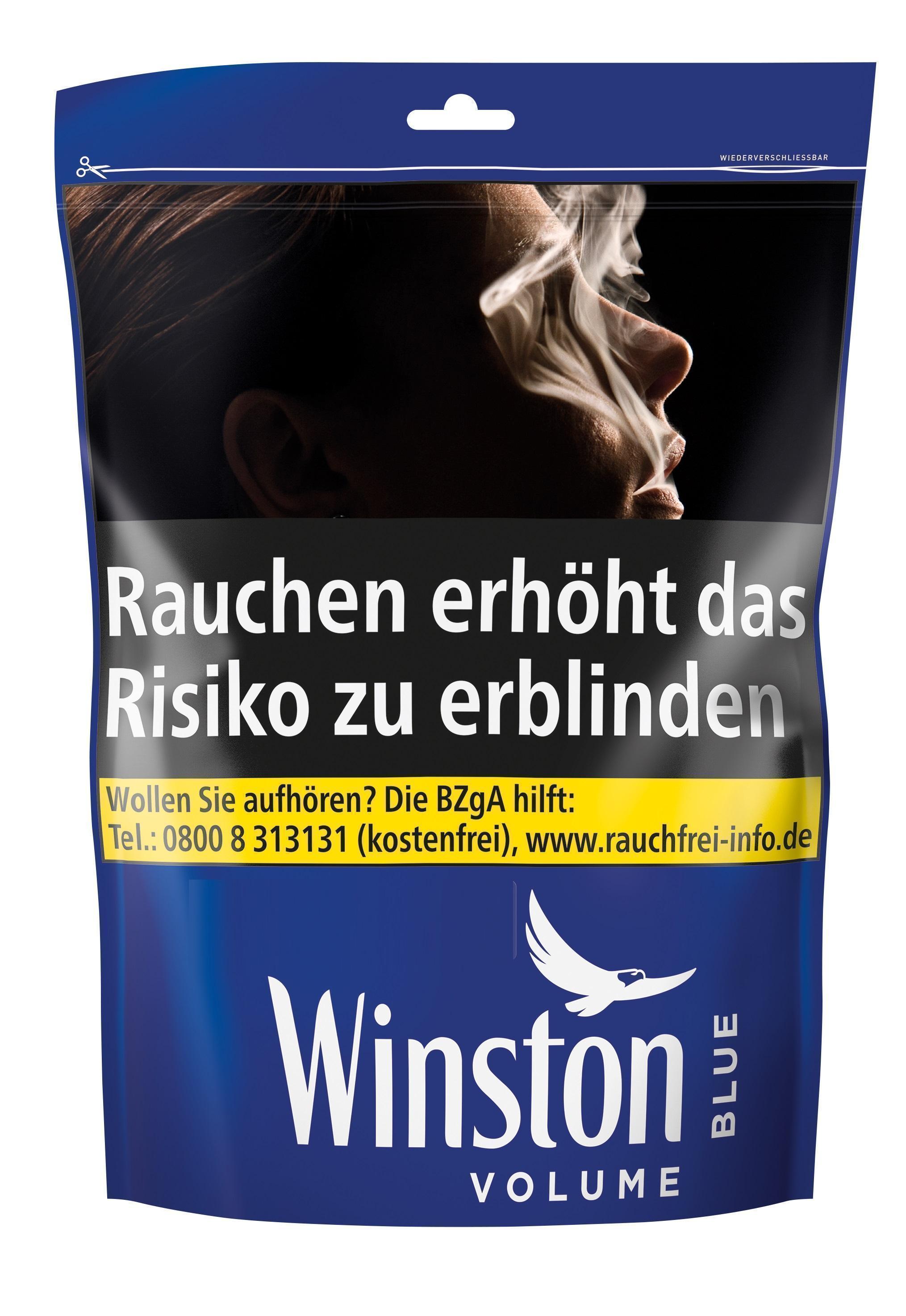 Winston Volume Tobacco Blue - 95g Zip Beutel