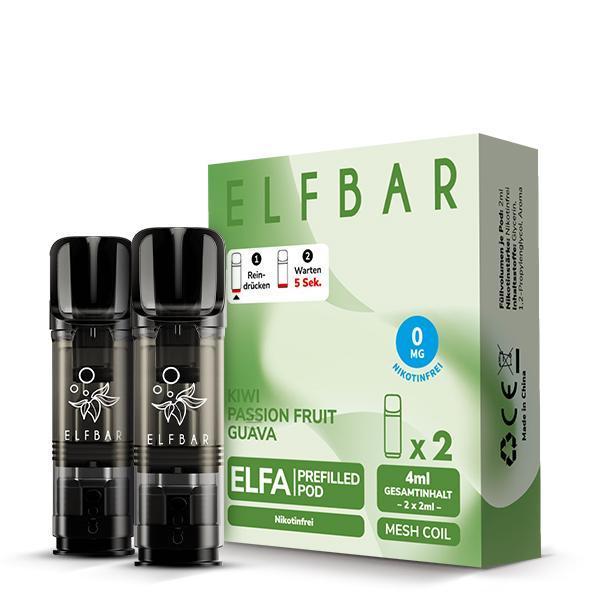 ElfBar ELFA Pods 0mg Kiwi Passionfruit - 10 x 2 Pods