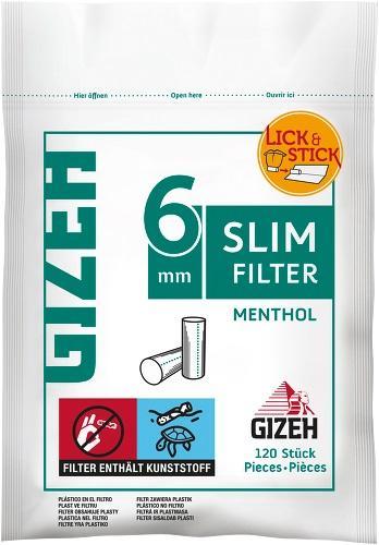 GIZEH Slim Filter Menthol 6mm - 10 x 120 Stück