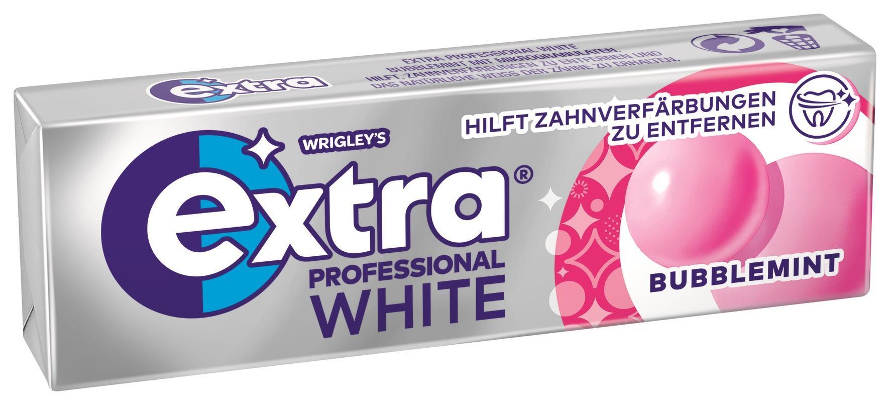 Wrigleys Extra Professional White Bubbelmint - 30 x 10 Stück