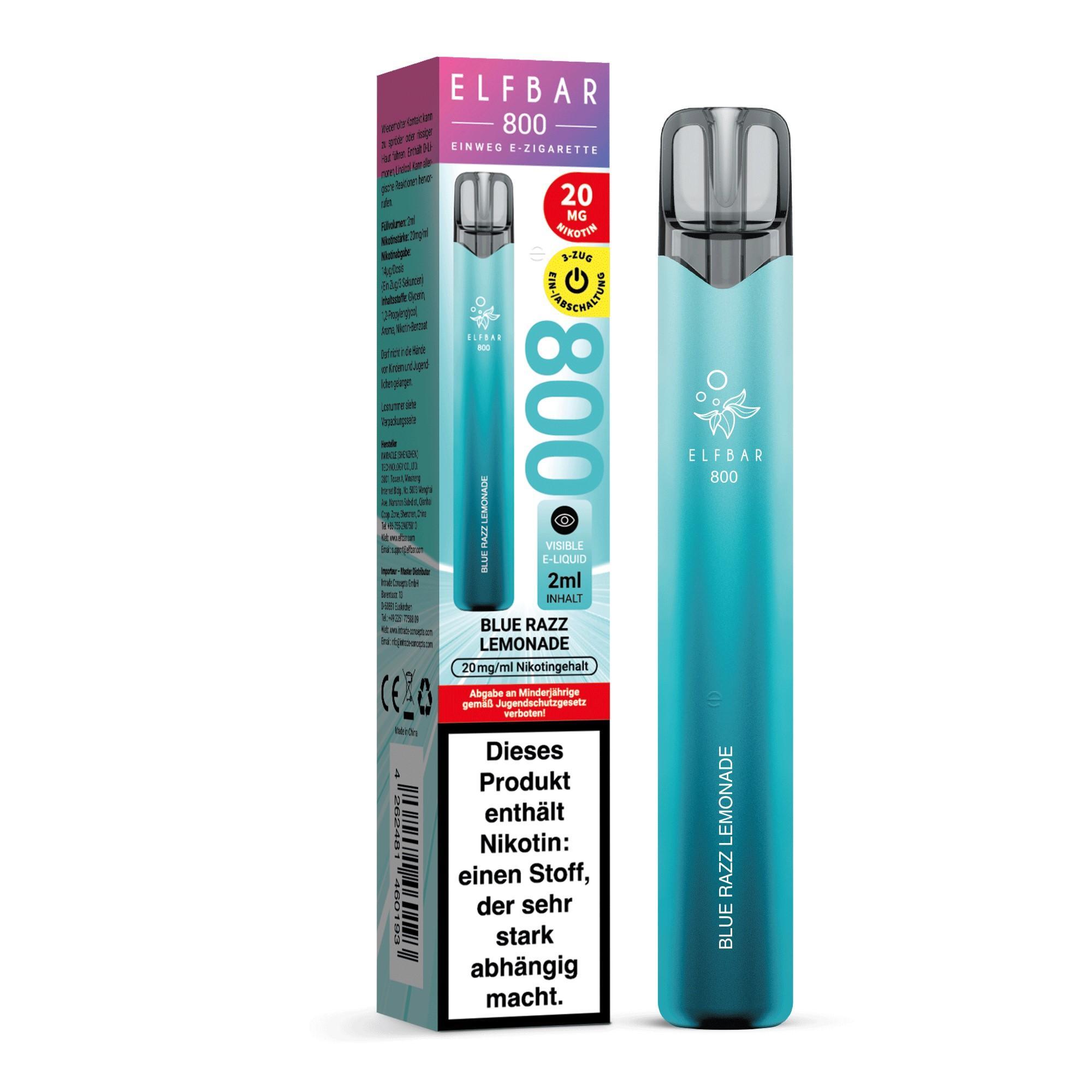ElfBar 800 Blue Razz Lemonade 20mg - 1 x 10 Stück