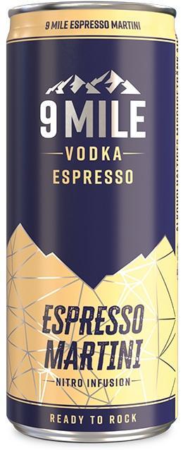 9 Mile Vodka Espresso Martini 10% Vol. - 12×0,33l Dose
