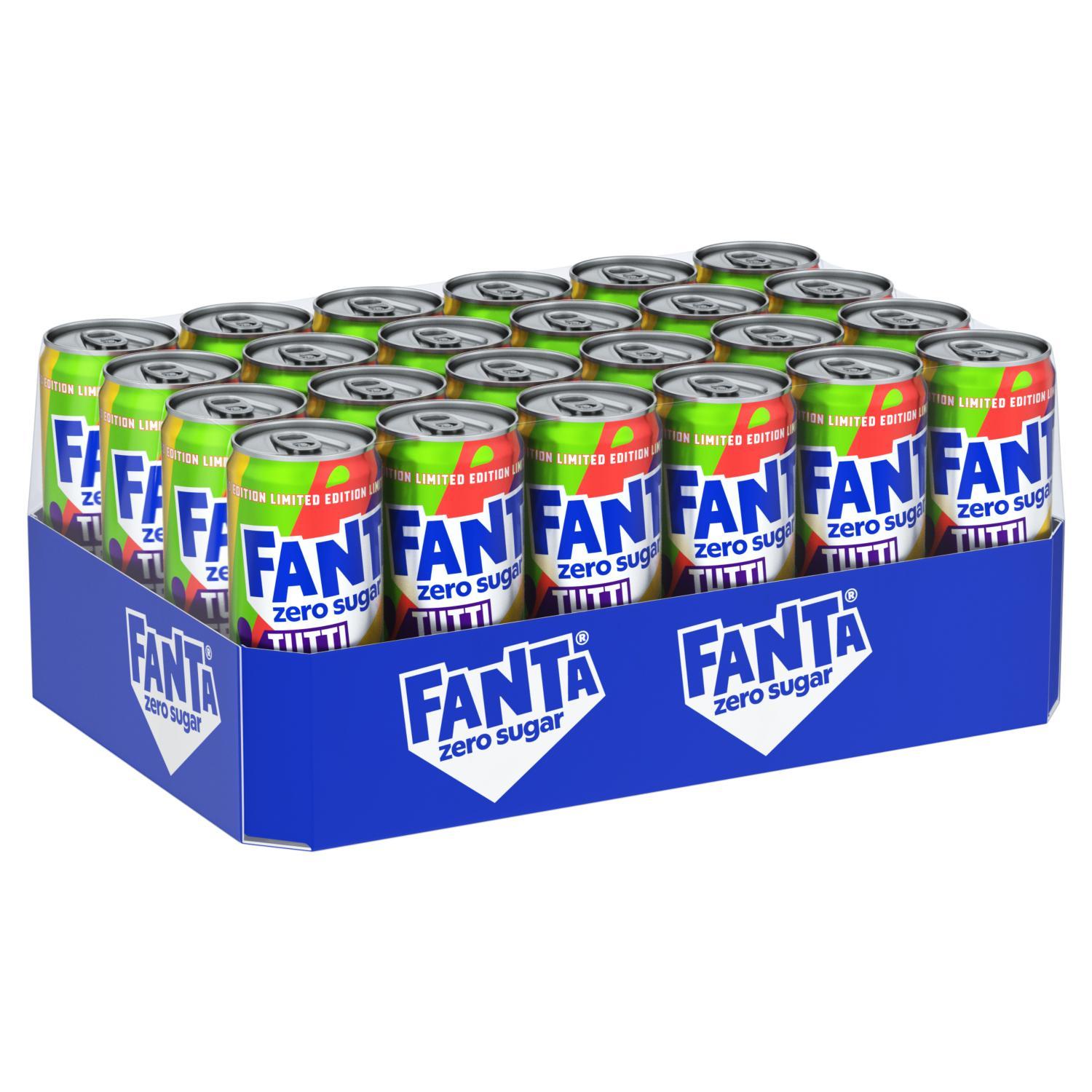 Fanta Tutti Frutti Zero Edition 24x0,33l Dosen - Zuckerfreies Erfrischungsgetränk