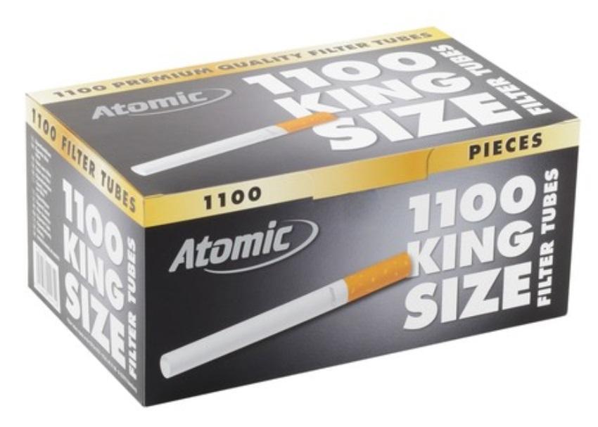 Atomic Filterhülsen - 1000 Hülsen + 100 Hülsen gratis im Vorteilspack 2000 Hülsen + 200 Hülsen gratis