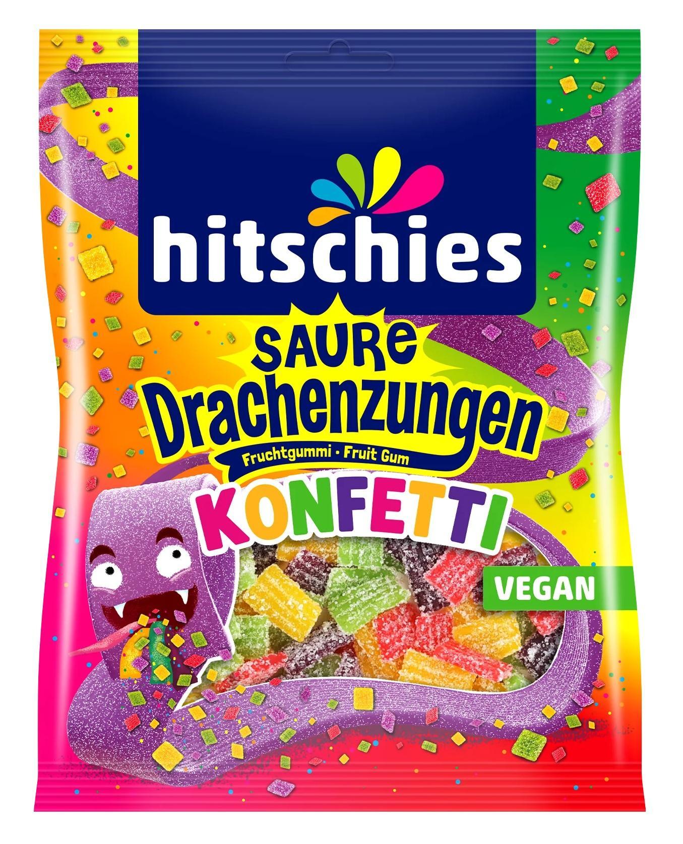 Hitschies Saure Drachenzungen Konfetti 125g - fruchtig-saurer Mix