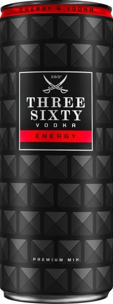 Three Sixty Vodka Energy 10% Vol. - 12×0,33l Dose