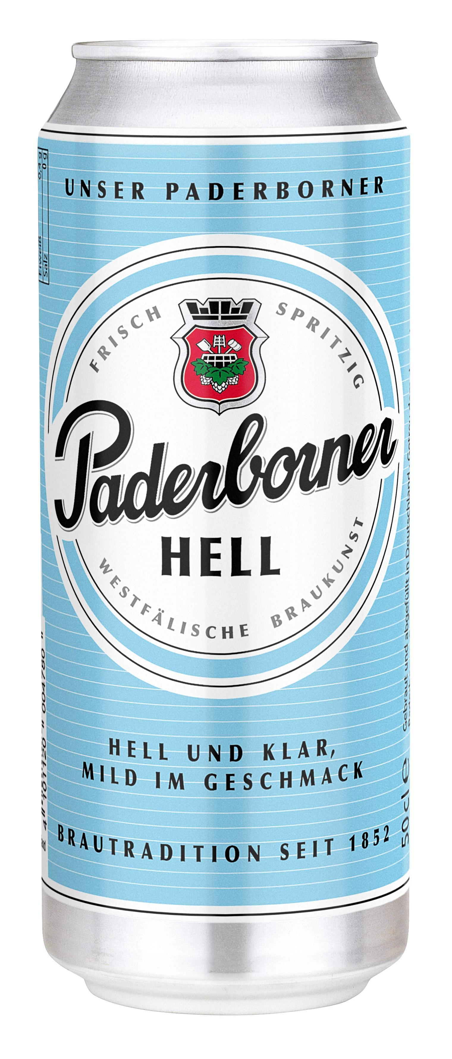Paderborner Hell Bier 24 x 0,5l DPG Dosen