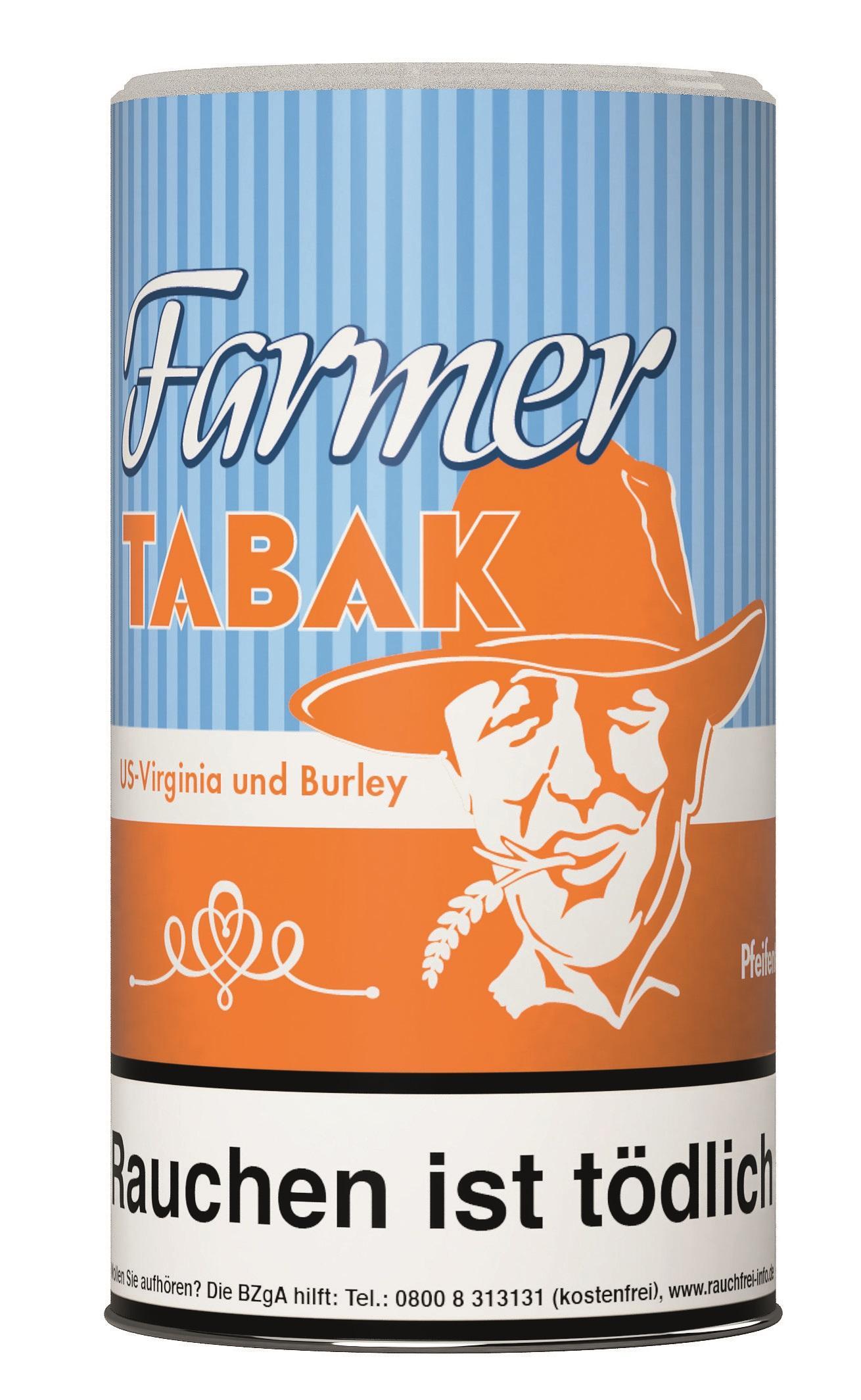 Farmer Tabak Orange 160g Dose á 15,95 EUR - Milder, aromatischer Feinschnitt für Zigaretten