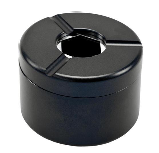 Ascher Aluminium mit Drehverschluss schwarz Durchmesser 80mm Höhe 55mm