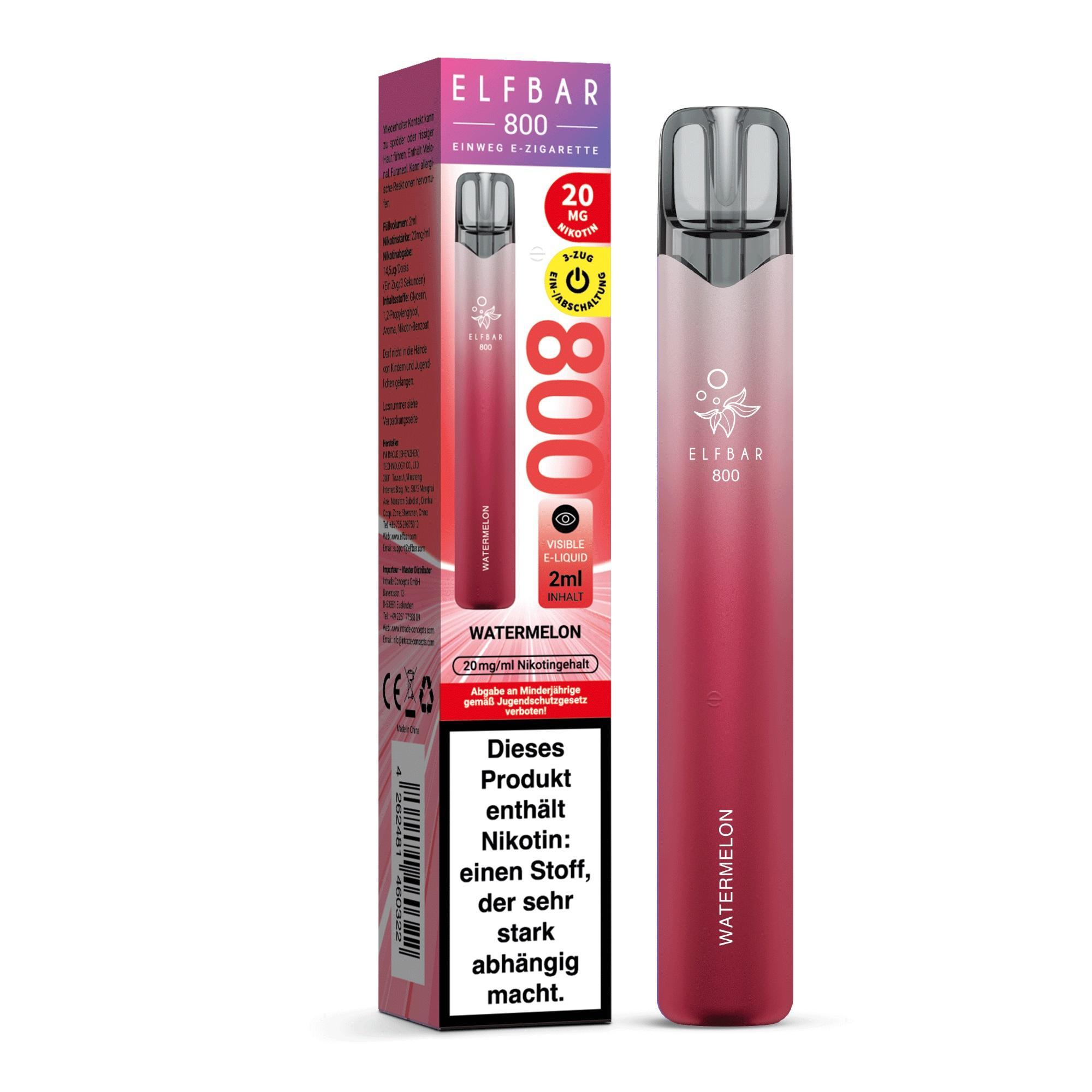 ElfBar 800 Watermelon 20mg - 1 x 10 Stück
