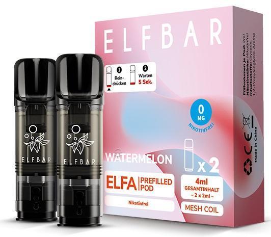 ElfBar ELFA Pods 0mg Watermelon - 10 x 2 Pods