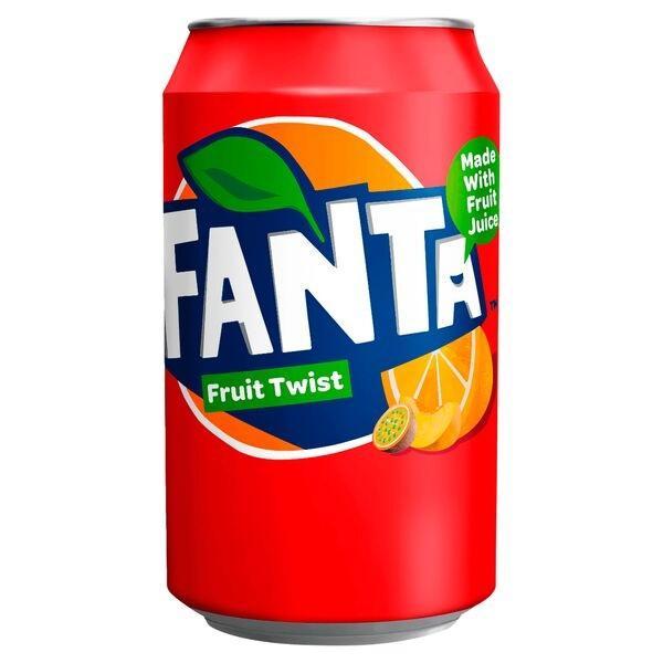 Fanta Fruit Twist 24x0,33l - Fruchtmix-Erfrischungsgetränk im 24er-Dosenpack