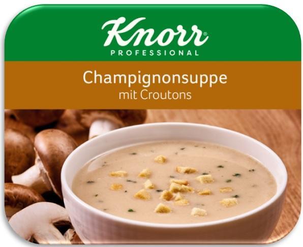 KLIX Knorr Champignonsuppe mit Croutons - 20 Becher