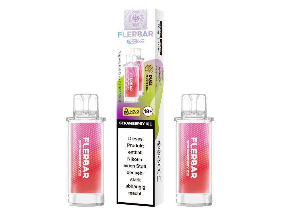 Flerbar Pod Strawberry Ice 20 mg Pods - 10x2 Stück