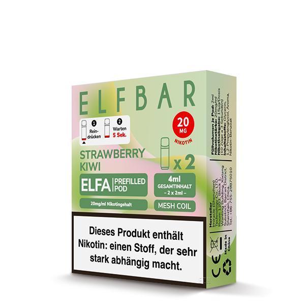ElfBar ELFA Pods Strawberry Kiwi 20mg - 10 x 2 Pods