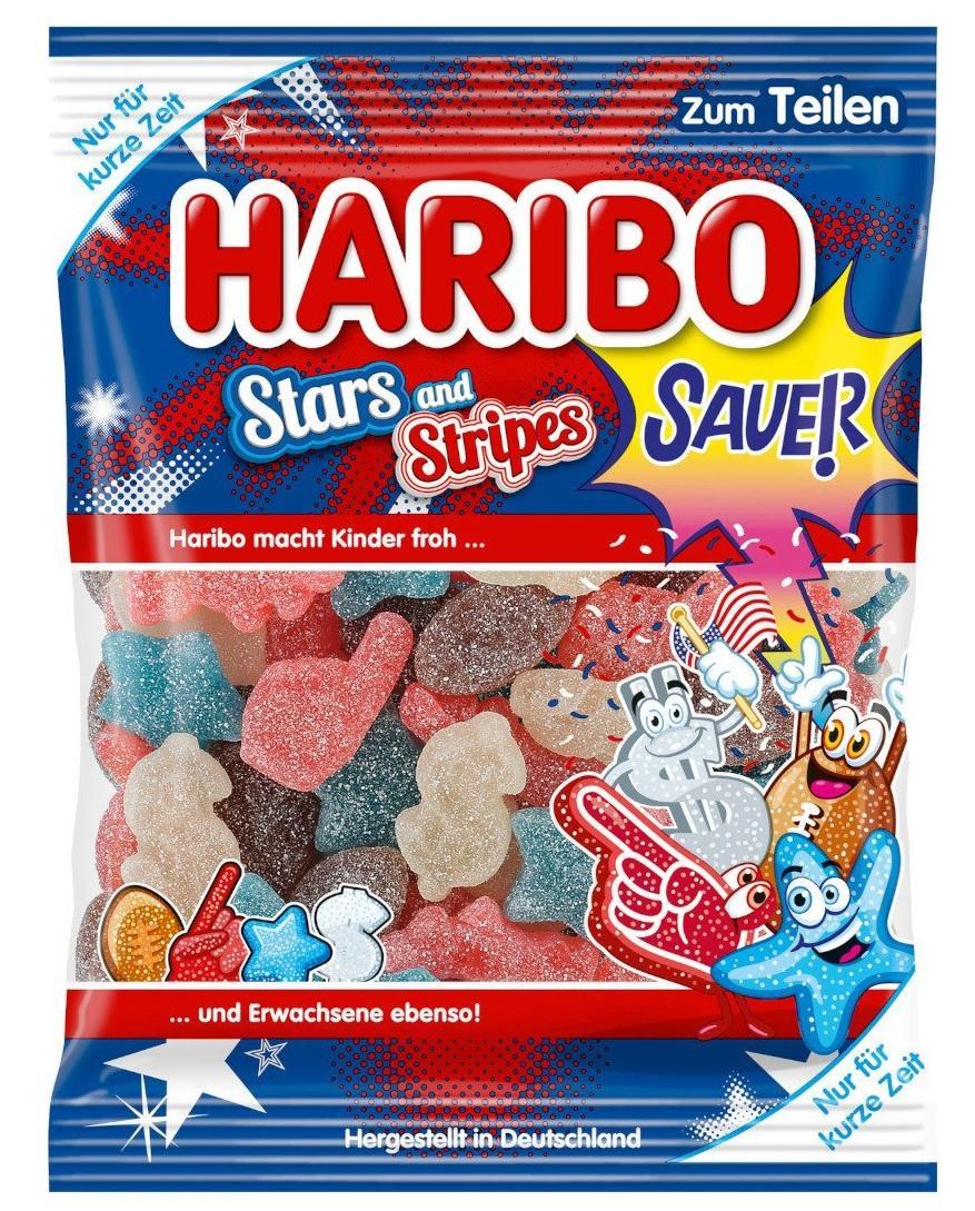Haribo Stars and Stripes sauer - 175g Beutel