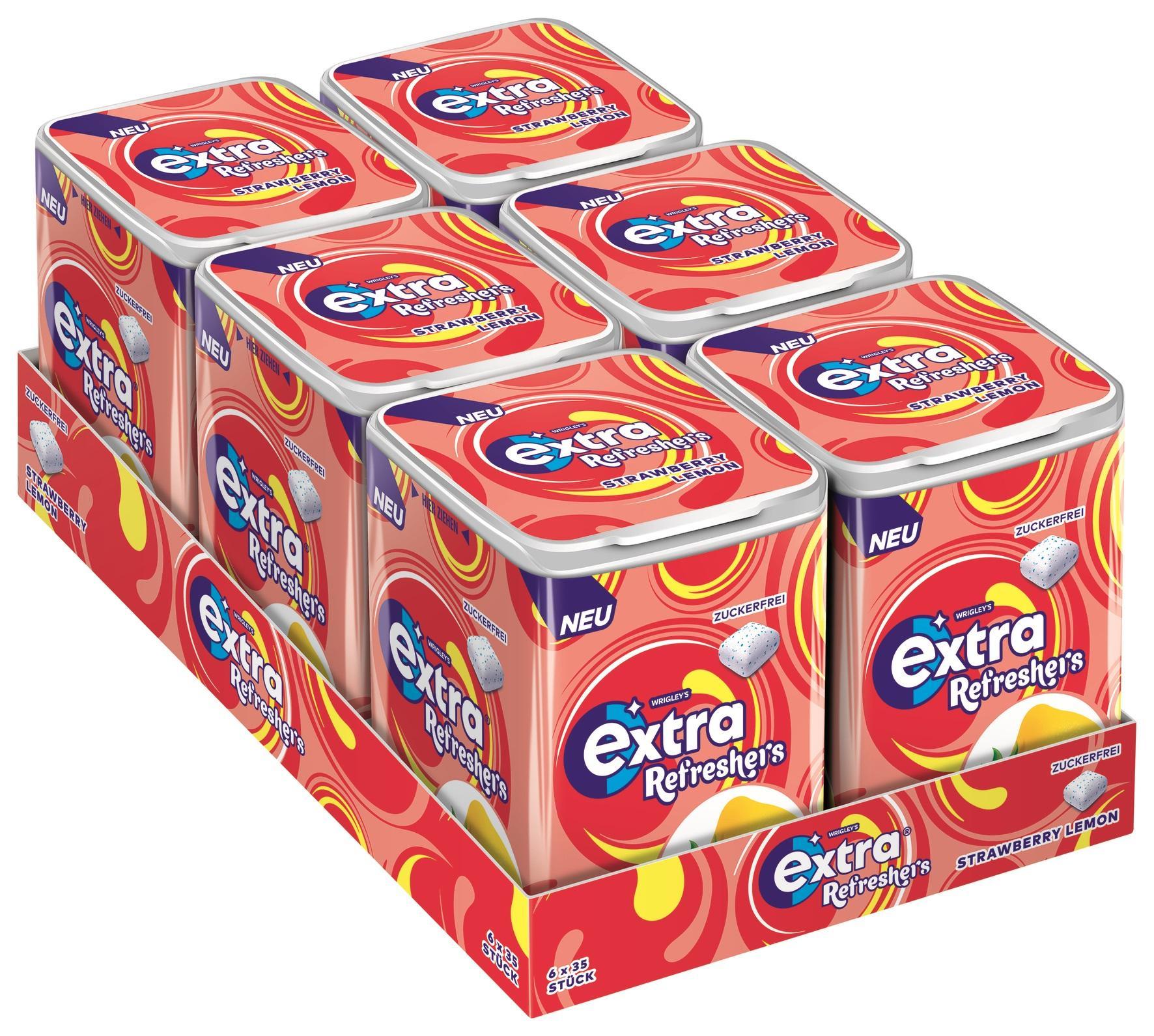 Wrigley's Extra Refreshers Strawberry Lemon - 1 x 6 Dose à 35 Dragees