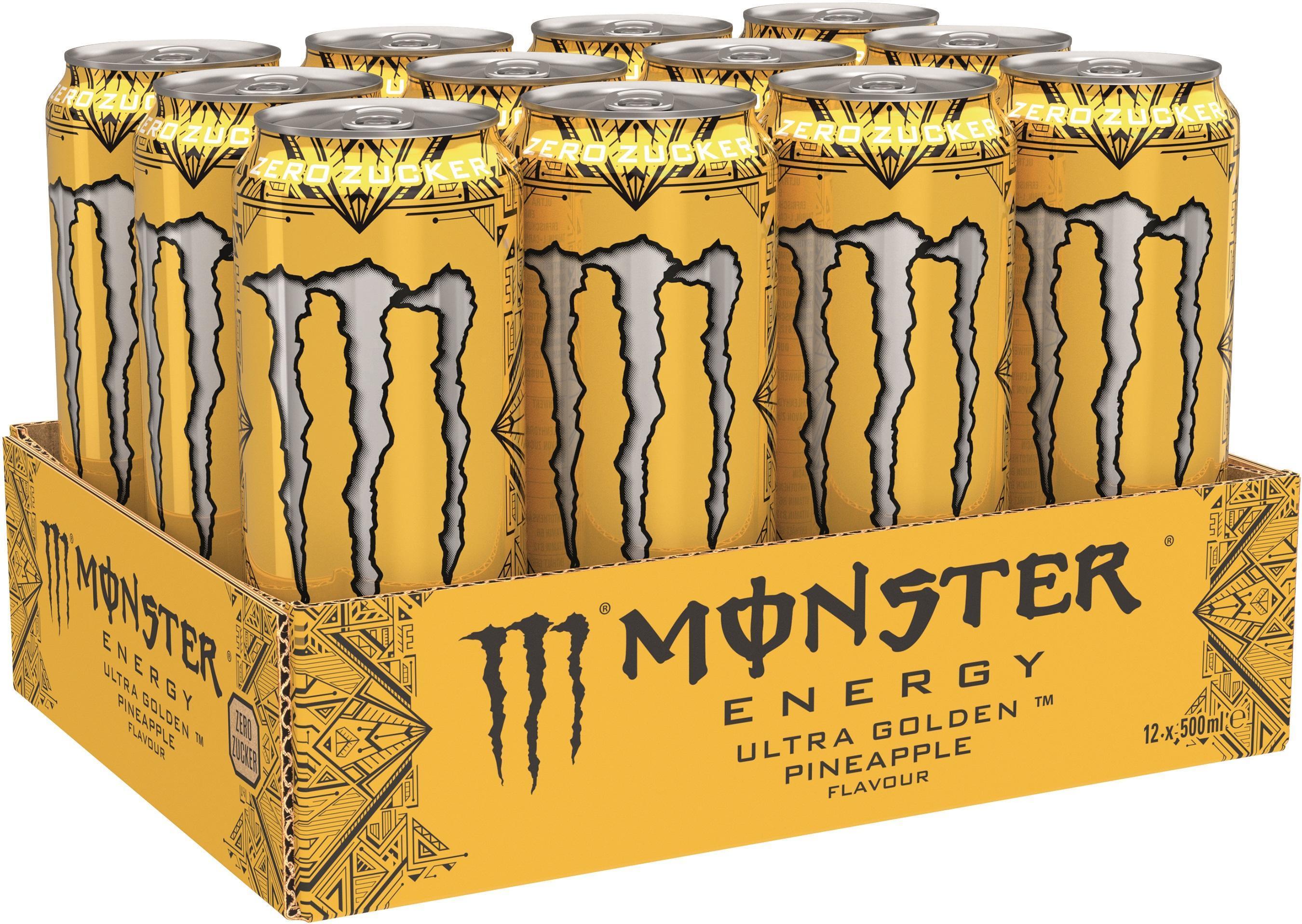 Monster Energy Ultra Gold Zero Zucker - 12 x 0,5l Dose
