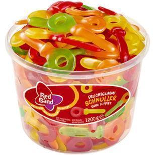 Red Band Fruchtgummi Schnuller - 100 Stück in der Dose