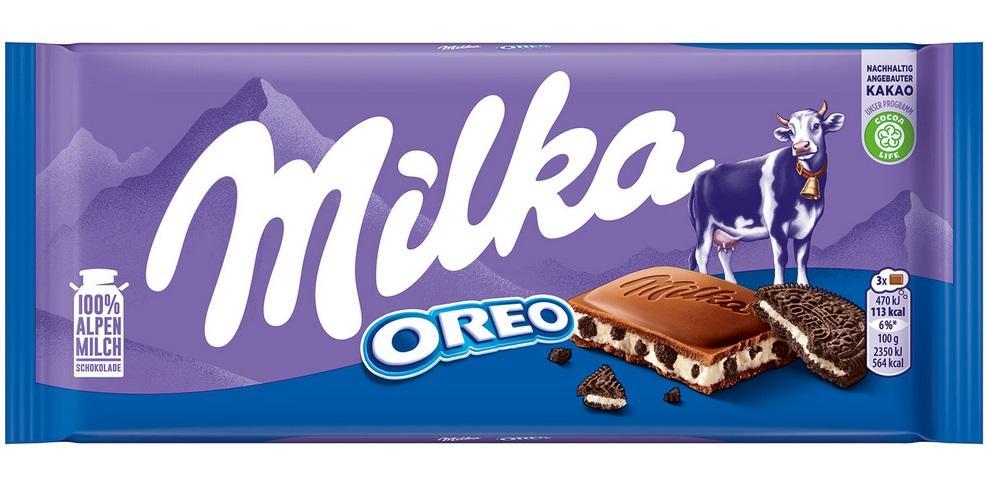 Milka & Oreo 100g Tafel - Cremige Schokolade trifft auf knusprige Oreo-Kekse