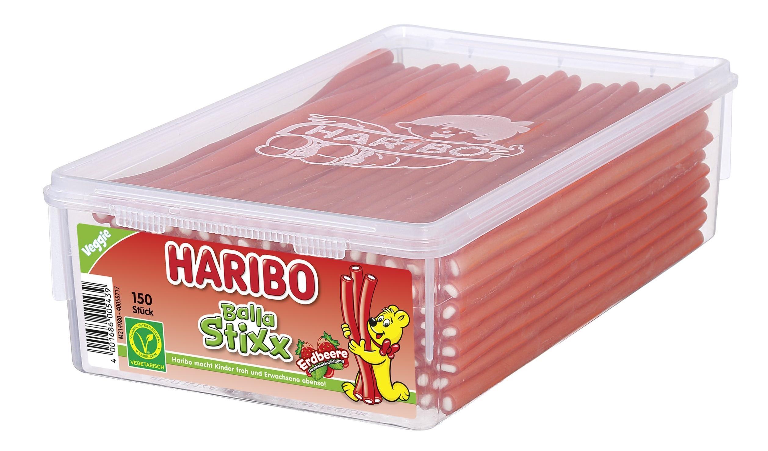 Haribo Balla Balla Erdbeer Vegan - 150 Stück in der Dose