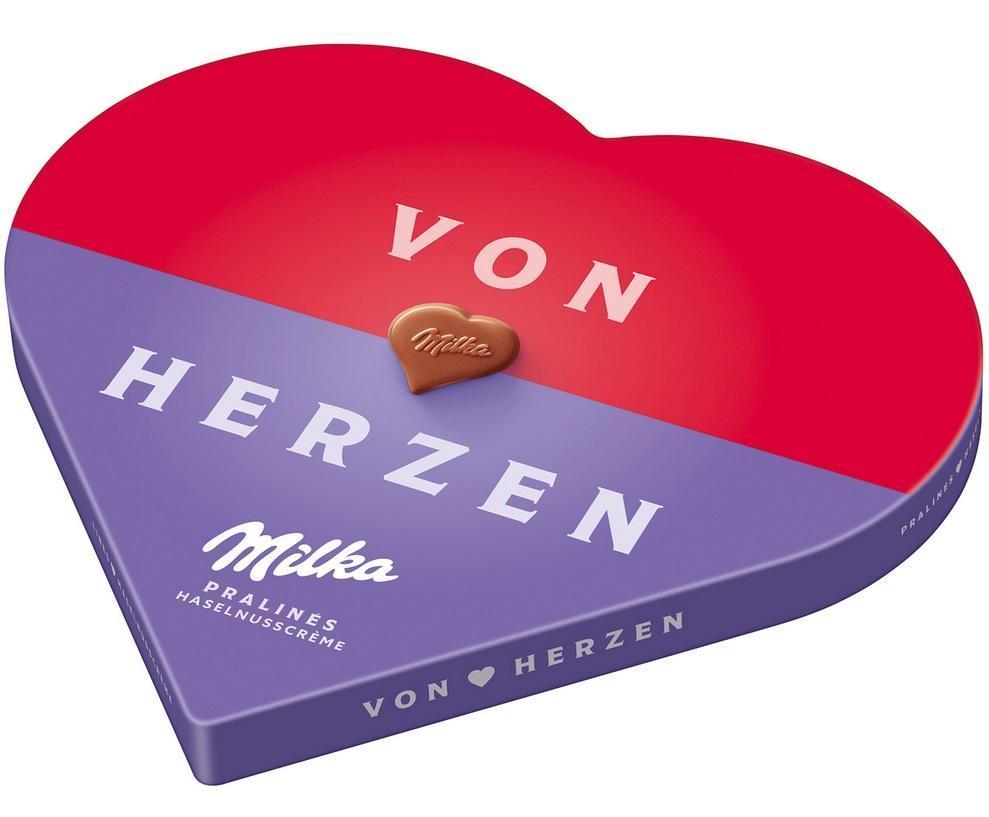 Milka I Love Milka Herz - 165g Packung