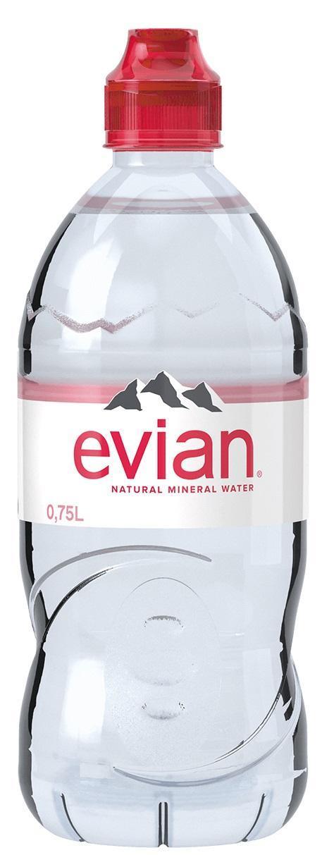Evian Natürliches Mineralwasser - 6 x 0,75l Flasche