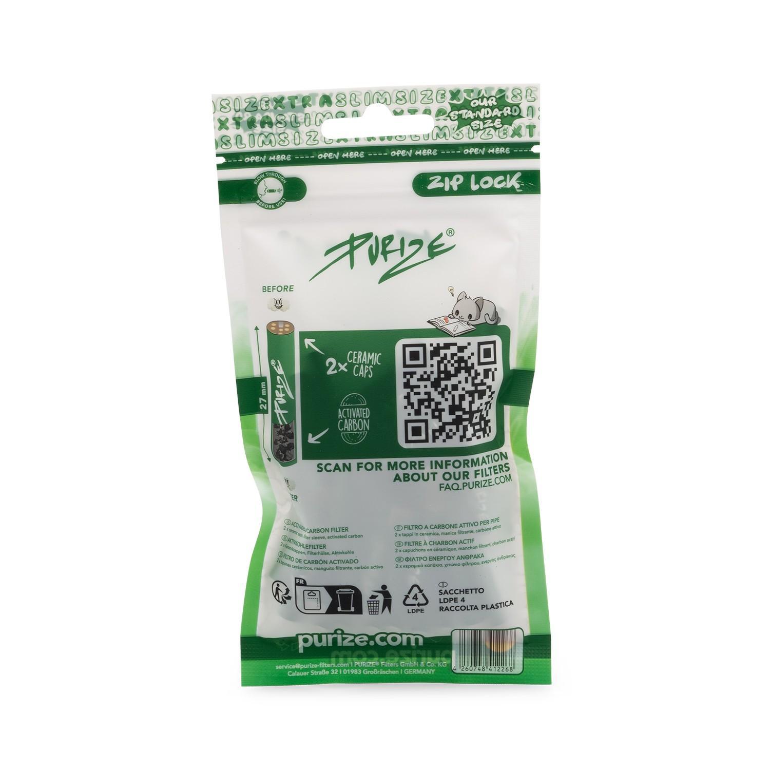 Purize Aktivkohlefilter 6mm Grün - 20×50 Filter