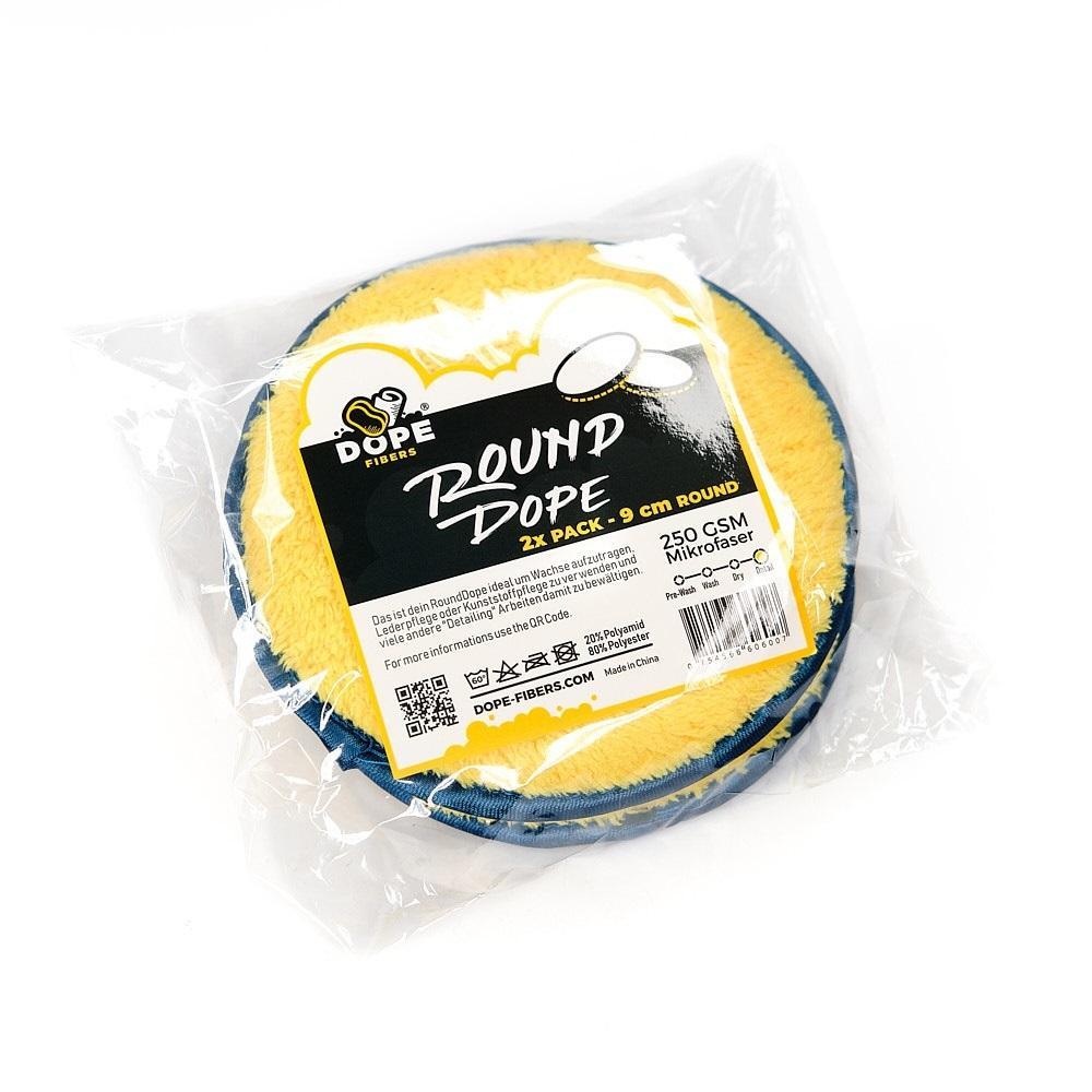 DopeFibers Round Dopes - 2er Pack runde Mikrofaser-Pads für perfekte Autopflege