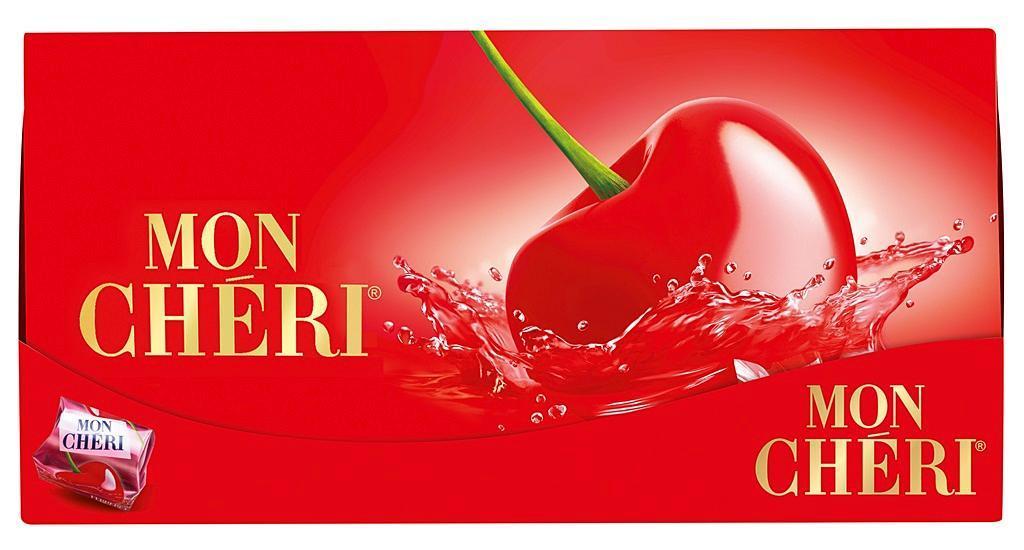 Ferrero Mon Chéri 157g Packung, Kirschpralinen mit Likör und Zartbitterschokolade