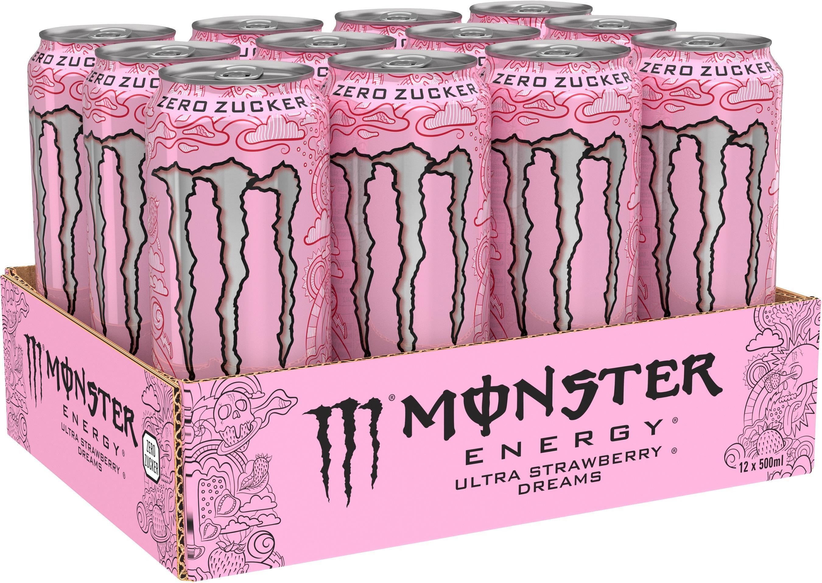Monster Energy Ultra Strawberry Dreams Zero Zucker - 12 x 0,5l Dose