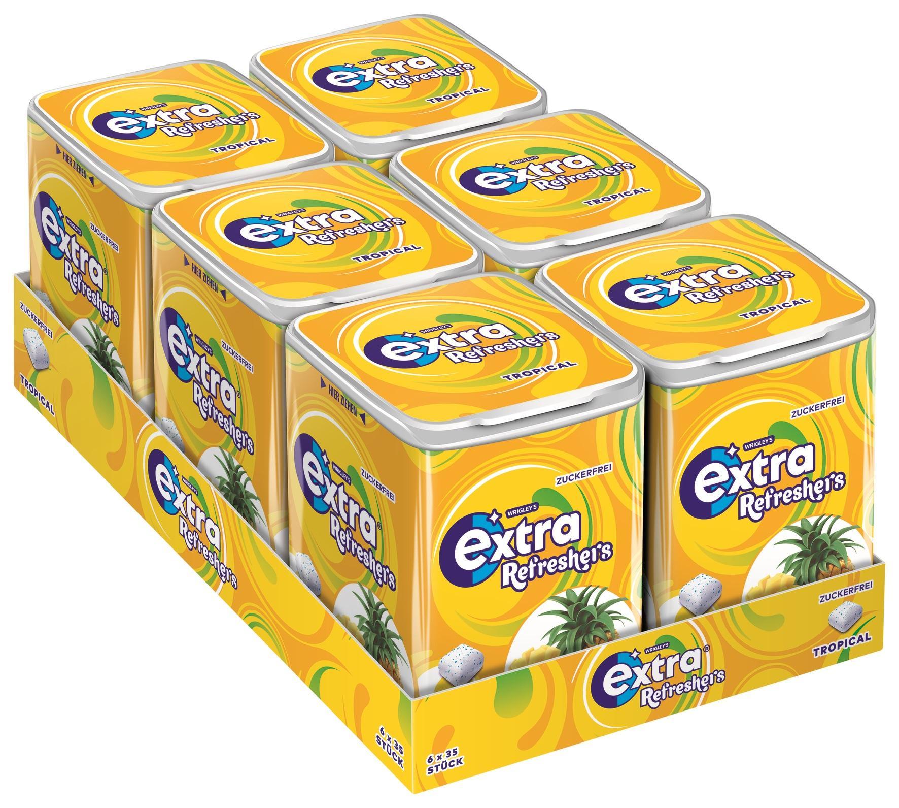 Wrigley's Extra Refreshers Tropical - 1 x 6 Dose à 35 Dragees