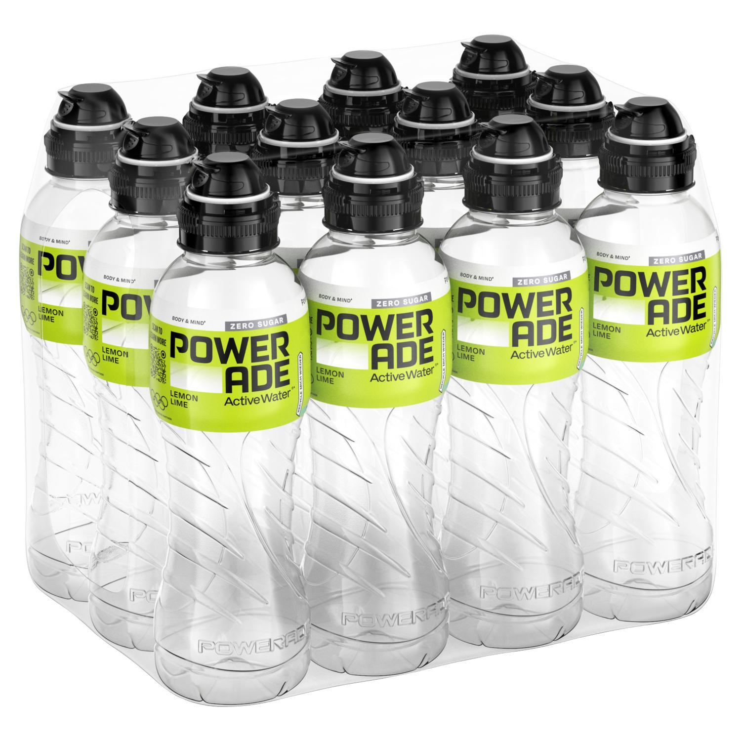 Powerade Active Water Zitrone Limette - 12 x 0,5l Flasche