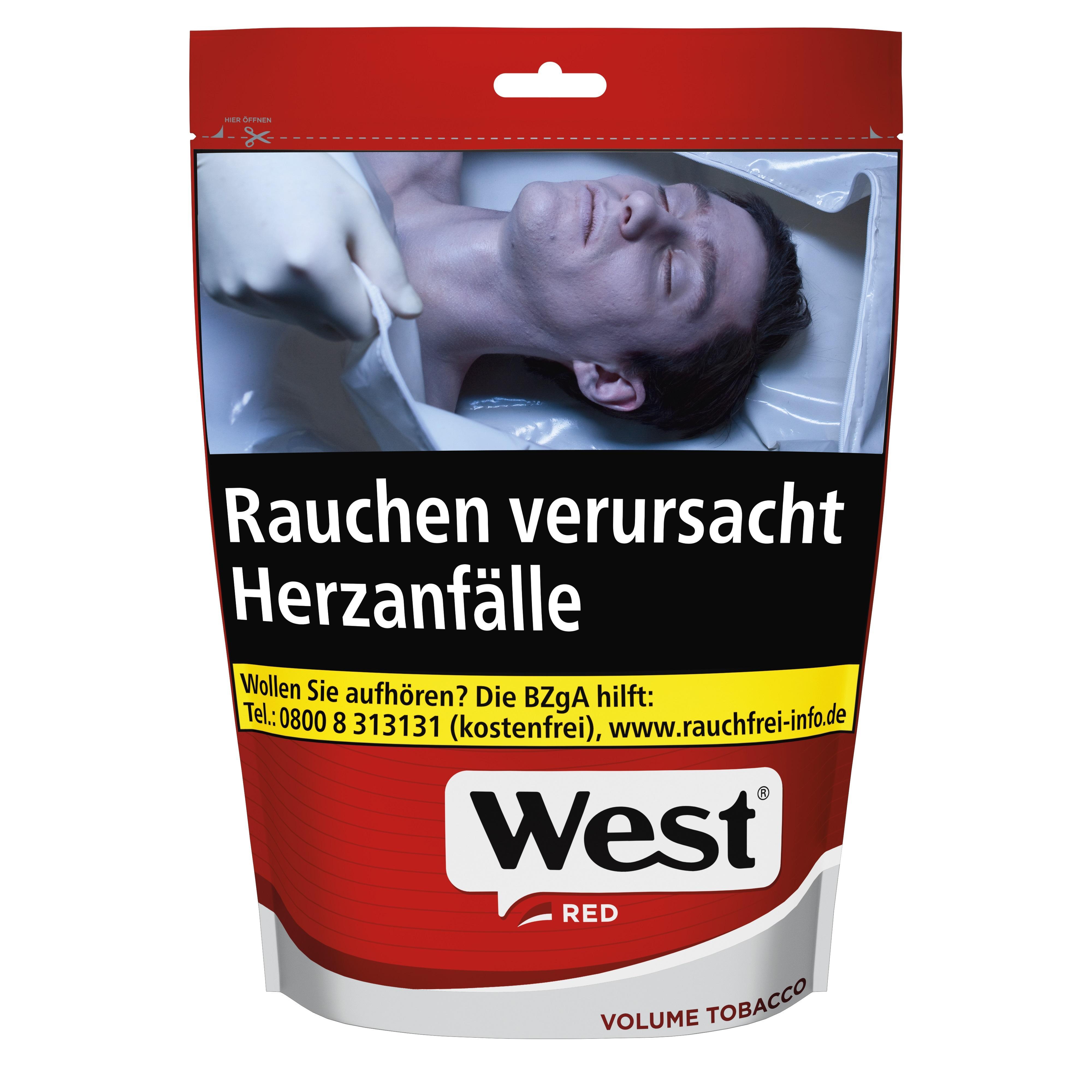 West Red Volume Tobacco 195 g - Volumentabak für das Stopfen von Zigaretten