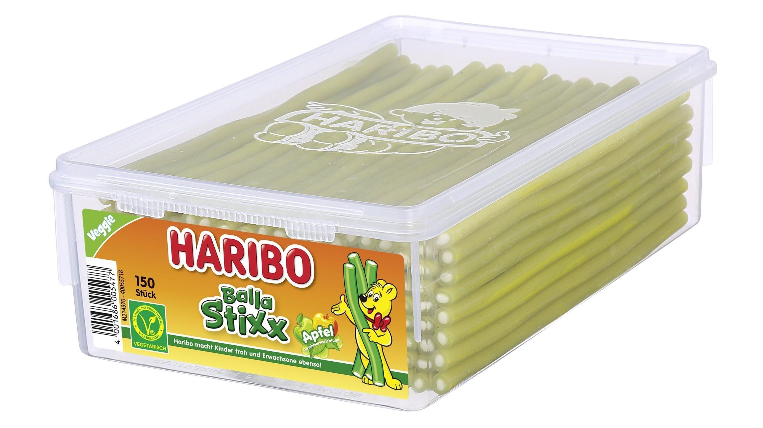 Haribo Balla Balla Apfel Vegan - 150 Stück in der Dose