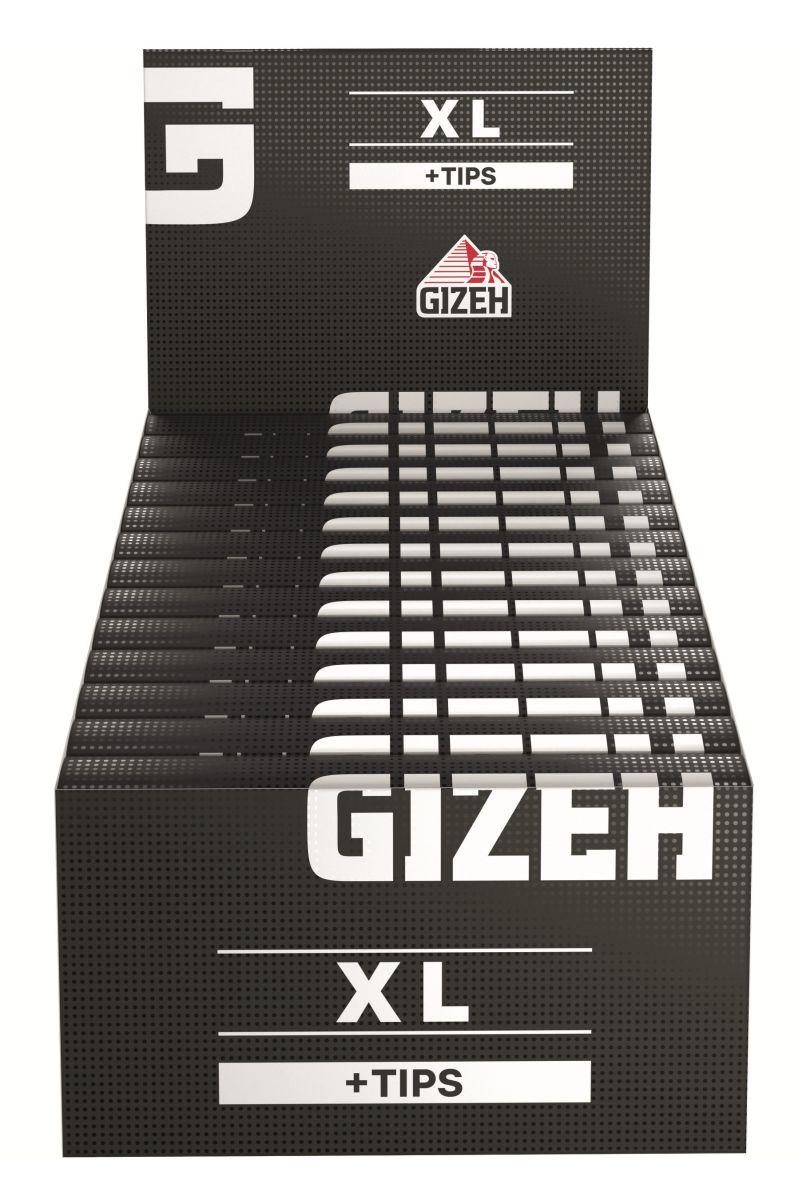 GIZEH BLACK King Size XL + Tips 1 x 26 Stück