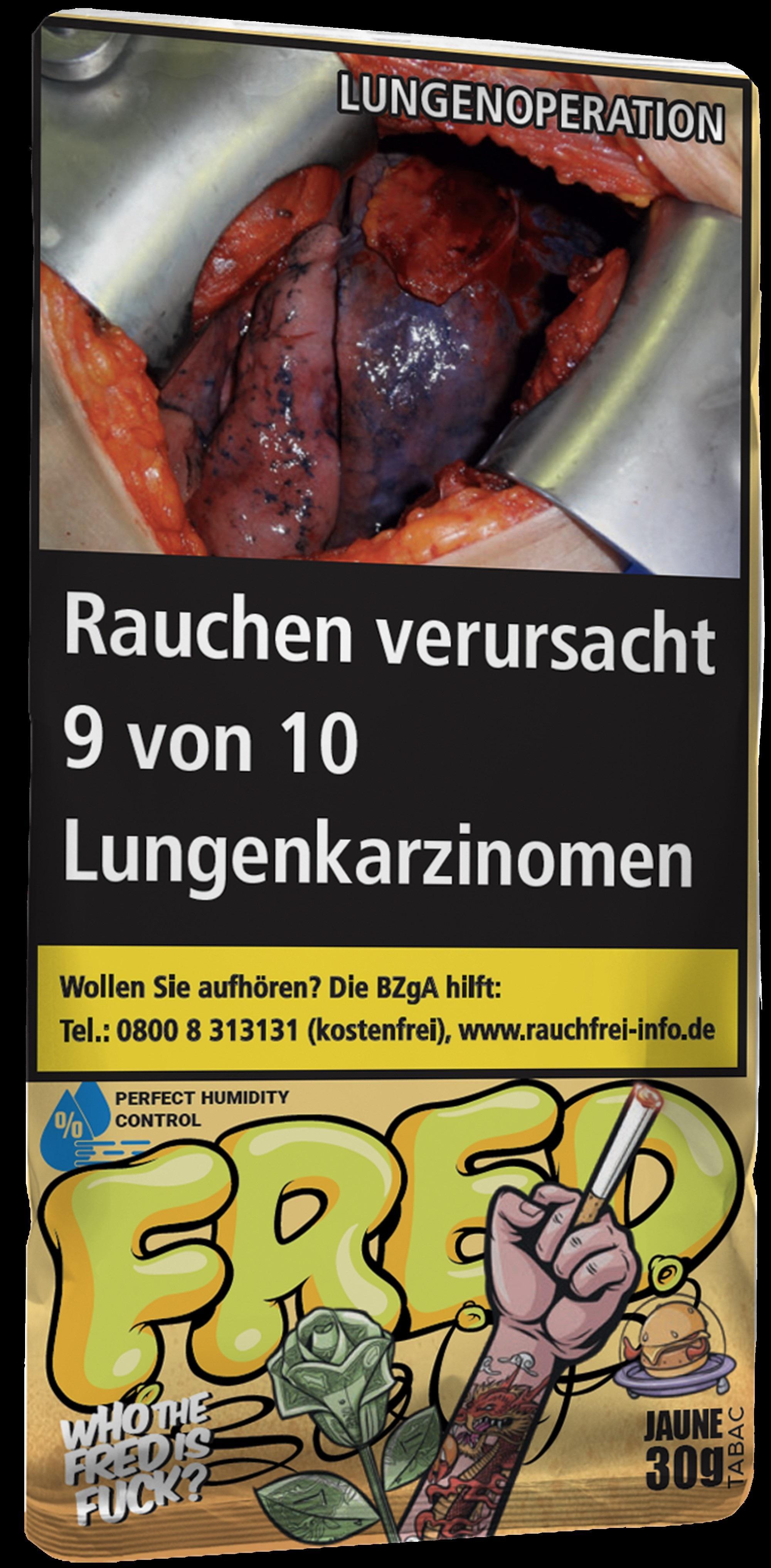 Fred Tabak Gelb Jaune - 5 x 30g Packung