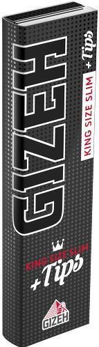 GIZEH Black King Size Slim+Tips - 1 x 26 Stück