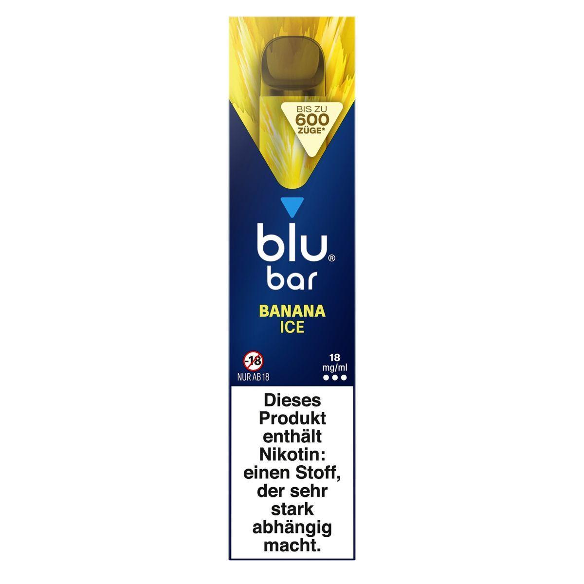 blu bar Banana Ice 1000 18 mg/ml - 1x10 Einweg Vapes