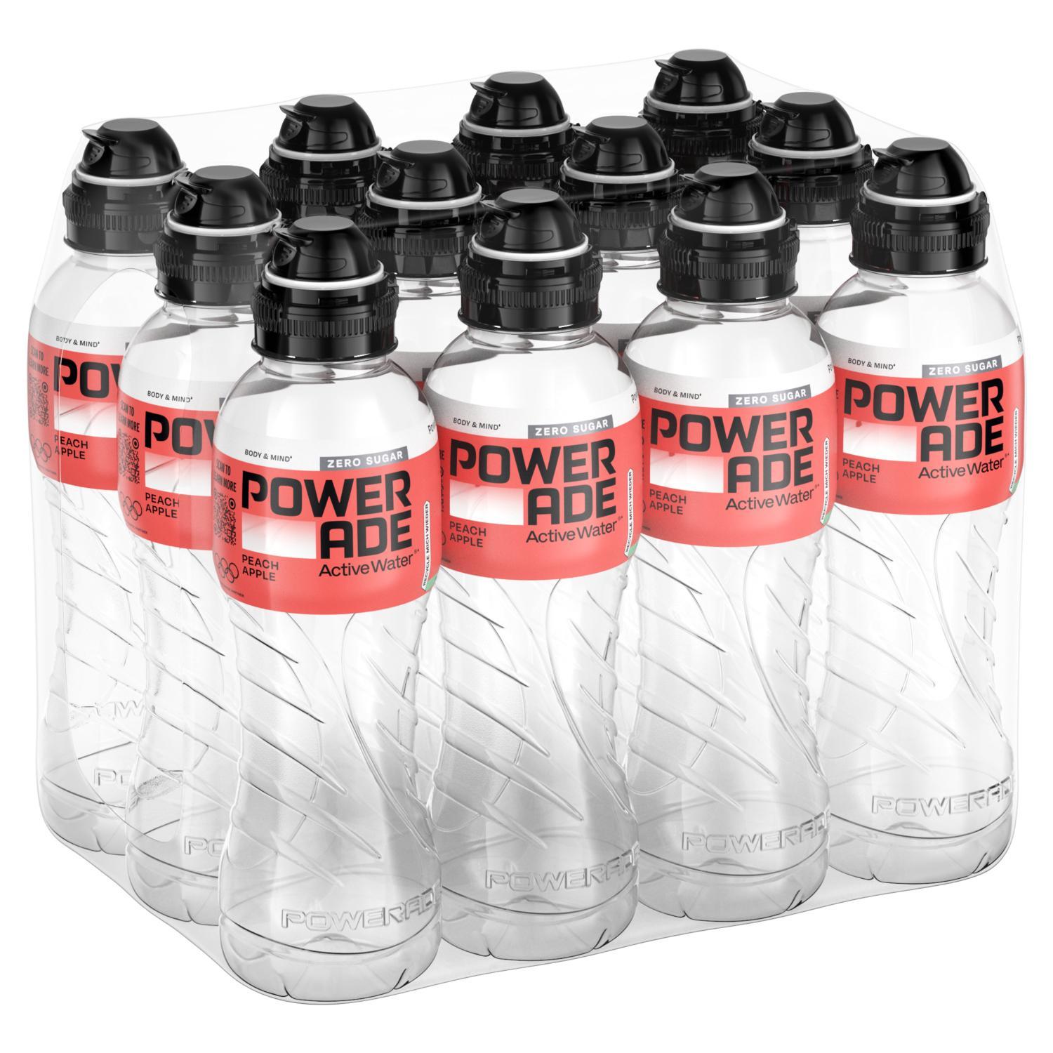 Powerade Active Water Pfirsich Apfel - 12 x 0,5l Flasche