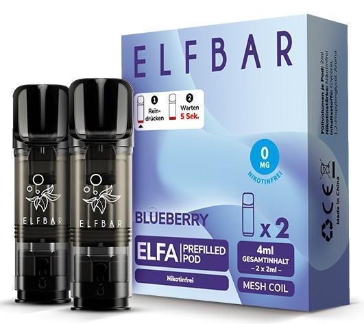 ElfBar ELFA Pods 0mg Blueberry - 10 x 2 Pods