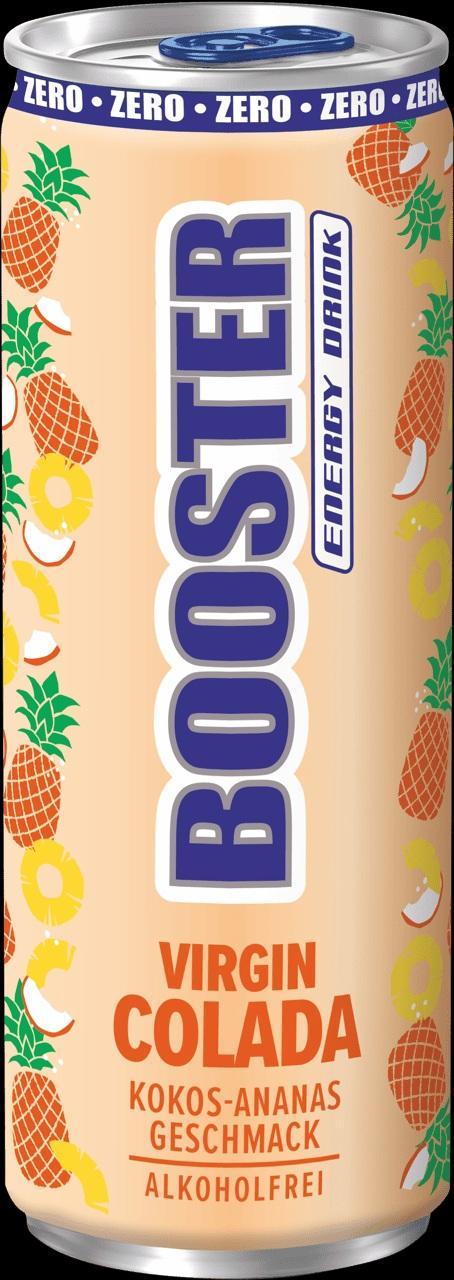 Booster Virgin Colada Kokos-Ananas Geschmack 12 x 0,33l Dose