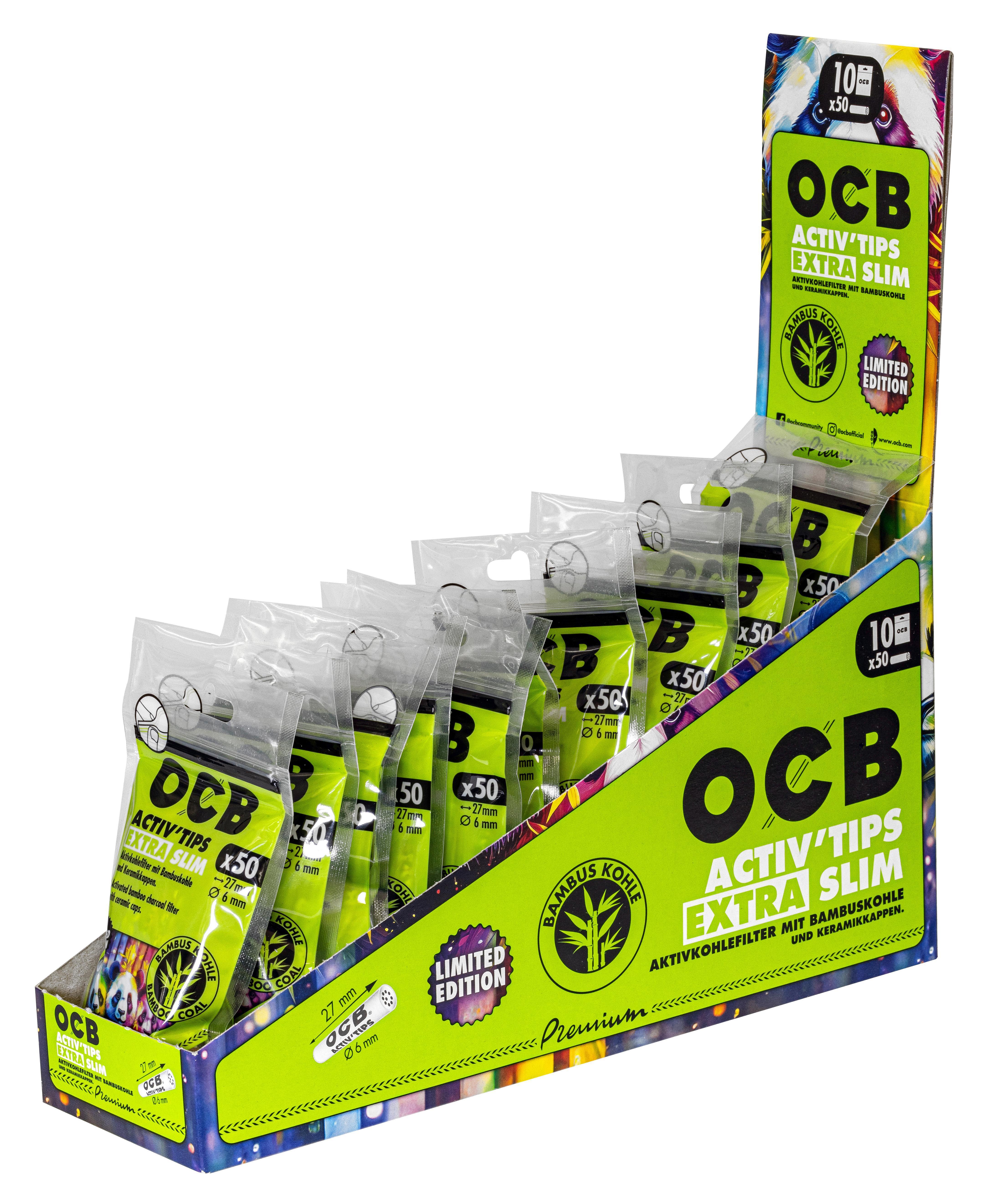 OCB Activ Tips Extra Slim Bamboo 6mm - 10 x 50 Stück