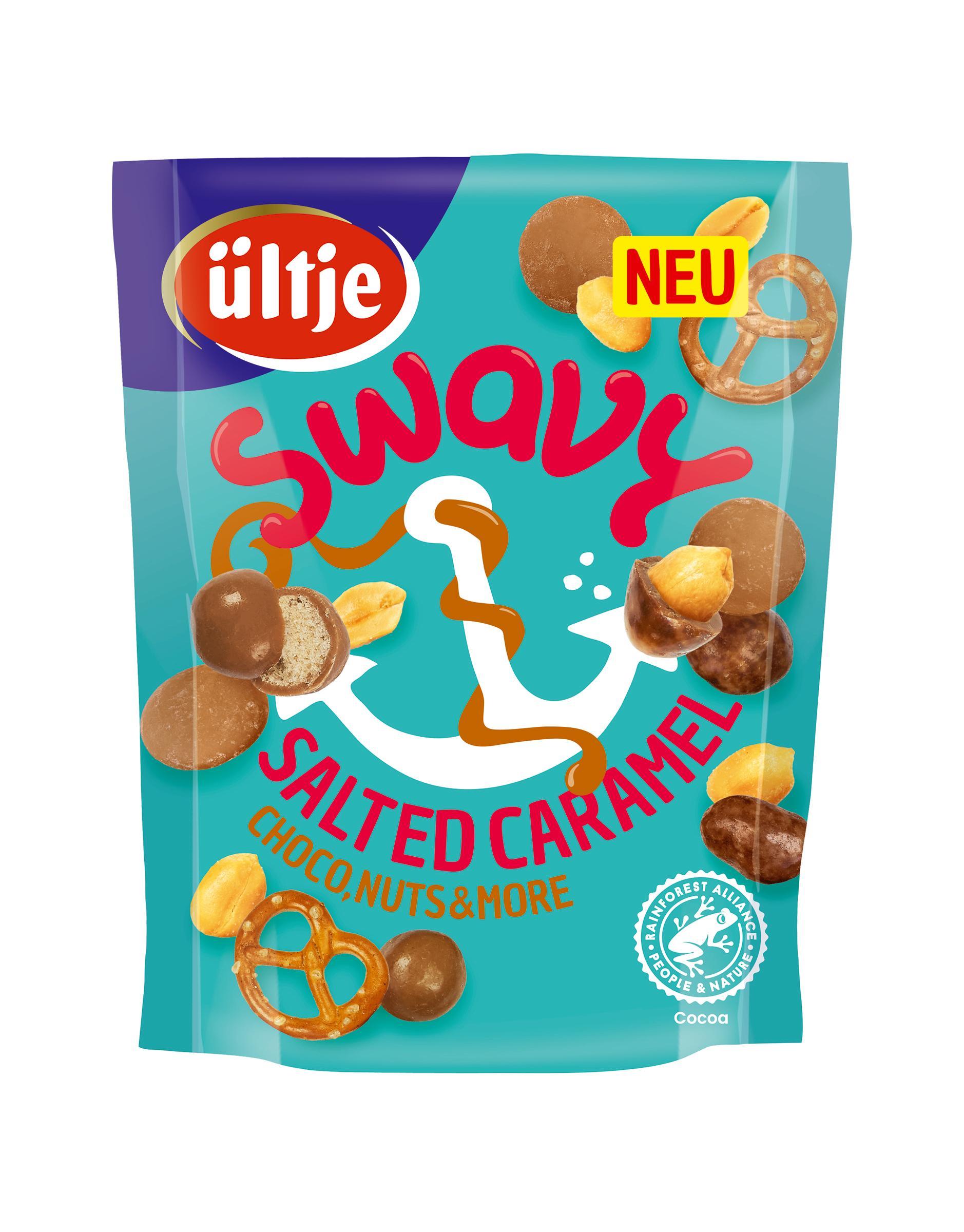 Ültje Swavy Salted Caramel 140g Beutel - Snackmix mit Caramel-Seasalt-Choco-Peanuts, Salzbrezeln & Crunch
