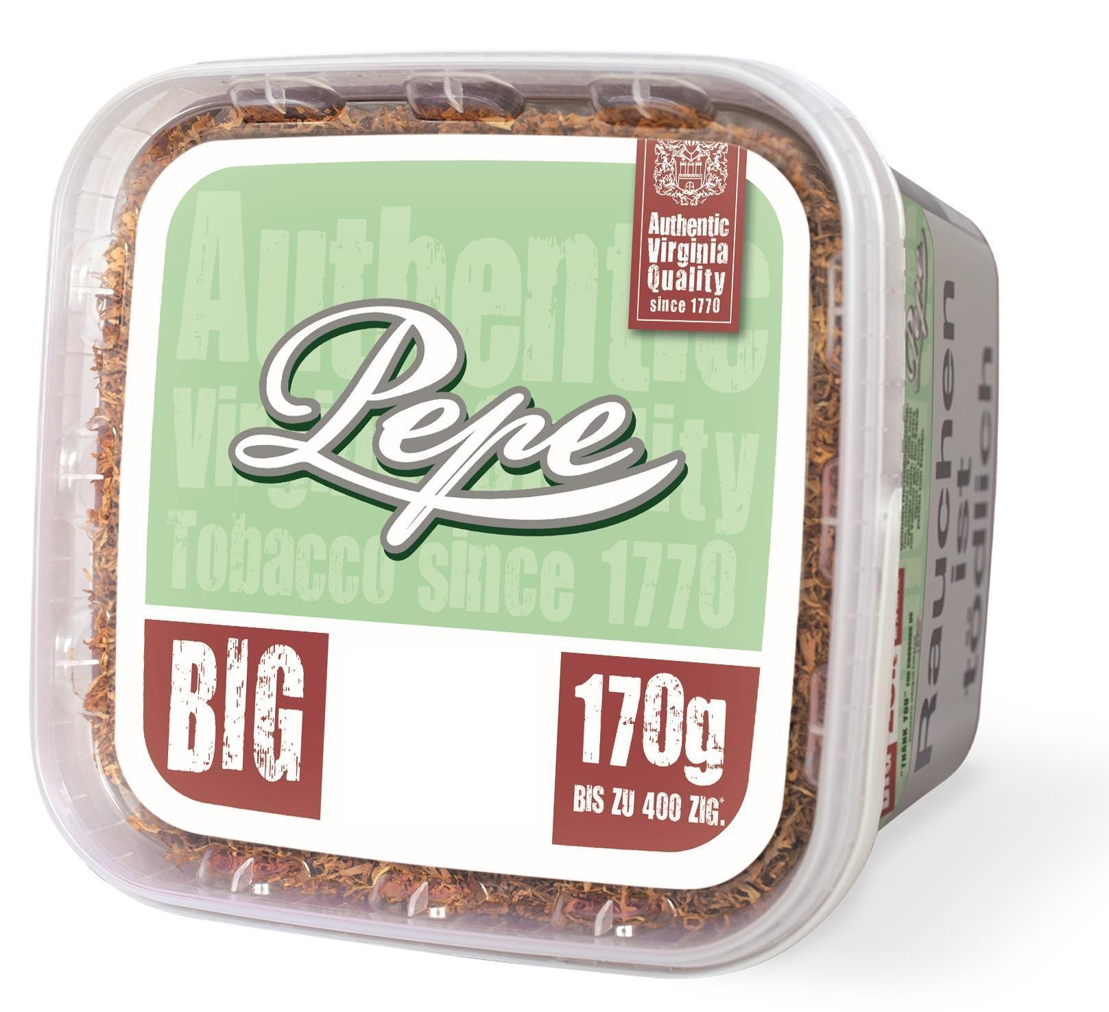 Pepe Bright Green Volumen Tabak - 170g Eimer