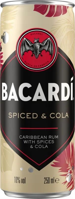 Bacardi Spiced Rum & Cola 10% - 12x0,25l Dosen