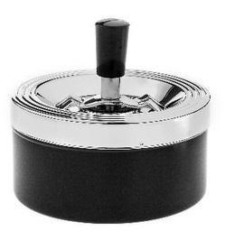 Schleuderascher silber/schwarz 12cm
