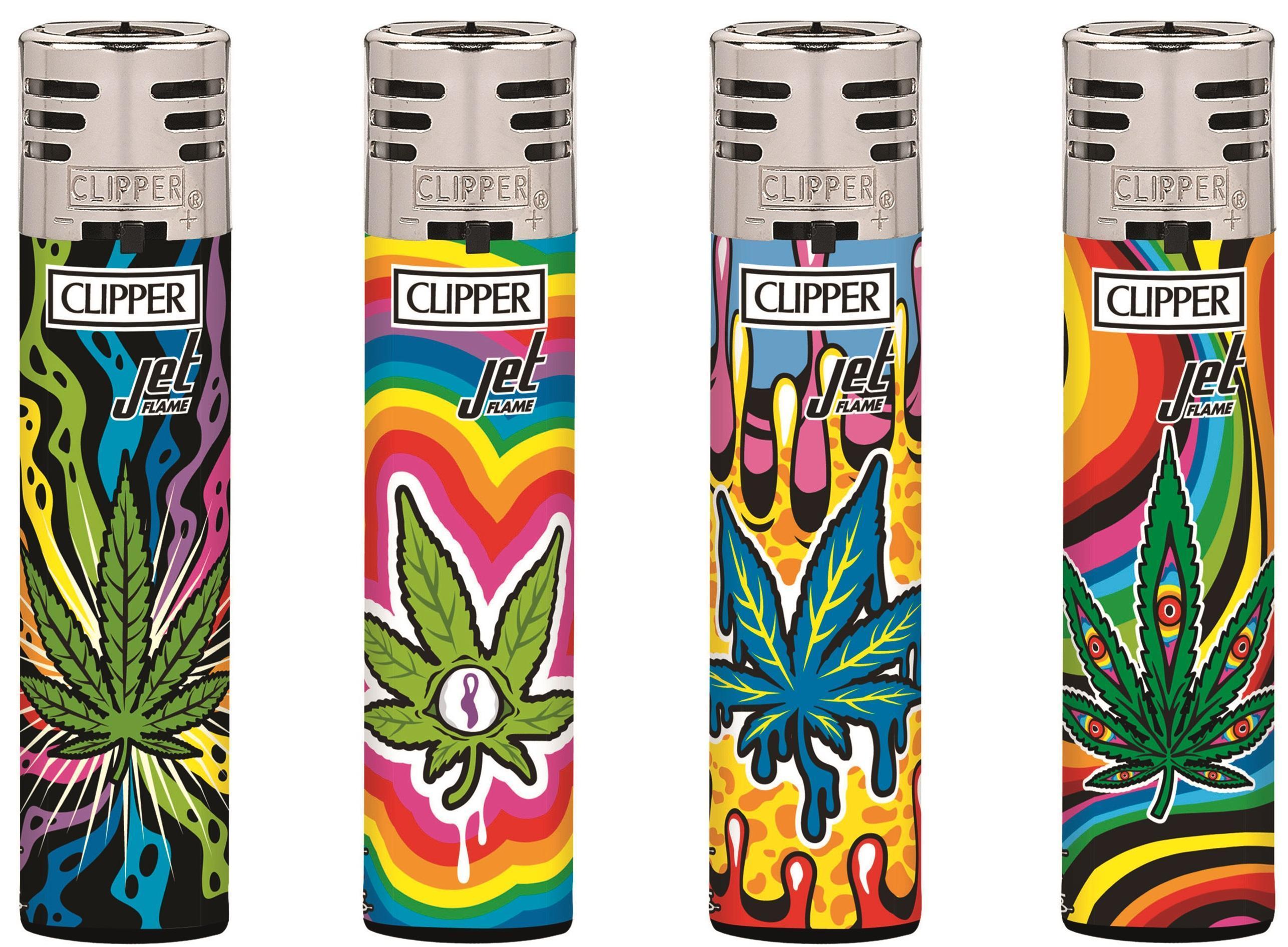 Clipper Jet Flame Mazed Leaves - 48 Feuerzeuge