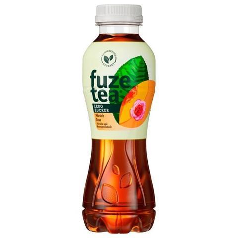 Fuze Tea Zero Schwarzer Tee Pfirsich Rose - 12×0,4l Flaschen